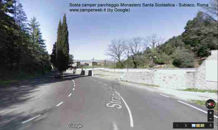 Subiaco (Roma) – Monastero Santa Scolastica – Parcheggio Camper